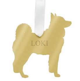 Husky Christmas Ornament - Gold