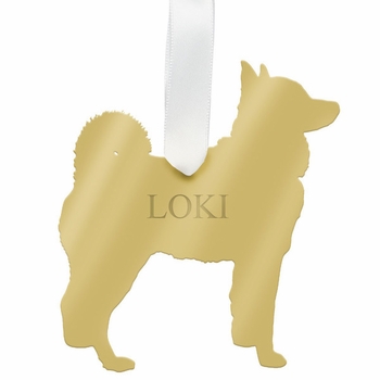 Husky Christmas Ornament - Gold
