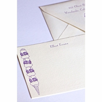 ice cream  baby stationery