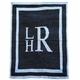 initial stacked monogram stroller blanket