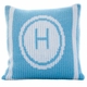 initial stamp pillow