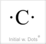 soundview millworks monograms and frames initial w. dots
