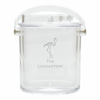 Insulated Personalized Ice Bucket With Tongs (unbreakable)