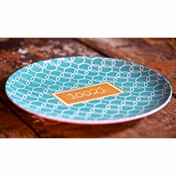 interlocking circles children's melamine plate