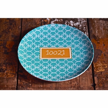 interlocking circles children's melamine plate
