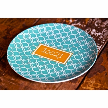 interlocking circles children's melamine plate