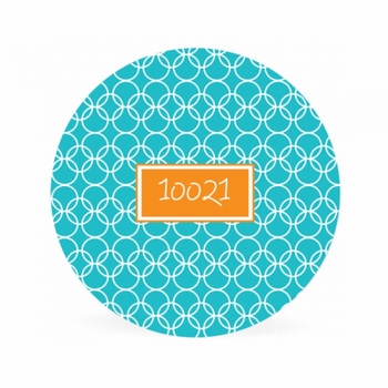 interlocking circles children's melamine plate