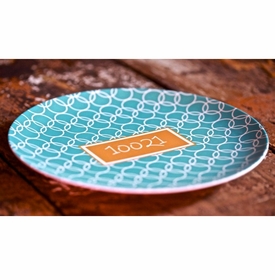 interlocking circles children's melamine plate