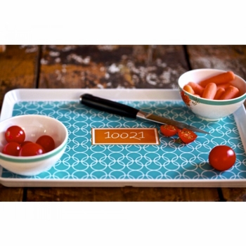 interlocking circles children's melamine tray