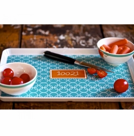 interlocking circles children's melamine tray