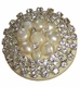 Ivory Freshwater Pearl Cluster & Rhinestone Drawer Knob
