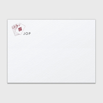Jack Playing Cards Personalized Kids Stationery