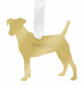 Jack Russell Terrier Christmas Ornament - Gold