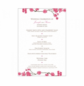 Jennifer & Steven Menu Card
