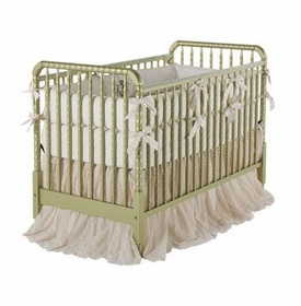 jenny lind crib - metallic sage