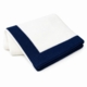 jersey knit baby blanket with contrast rib border