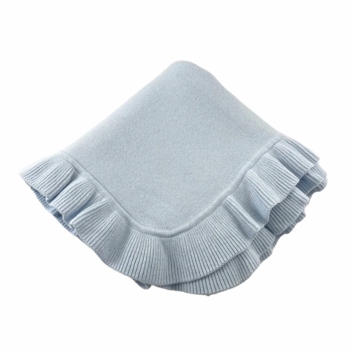 jersey knitted ruffle baby blanket