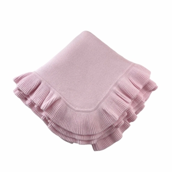jersey knitted ruffle baby blanket