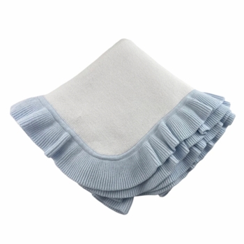jersey knitted ruffle baby blanket
