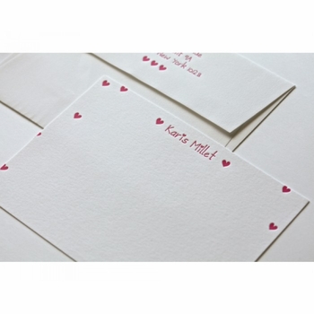 karis hearts kid's stationery