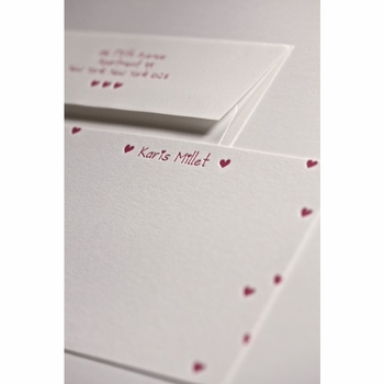 karis hearts kid's stationery
