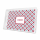 kate red & teal lucite tray - large
