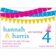 Kid's Parties Invitations - Banner Year Pink