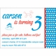 kid's parties invitations - cake and fun blue
