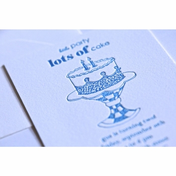 kid's parties invitations - lots of cake