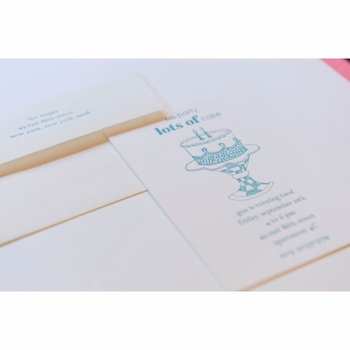 kid's parties invitations - lots of cake