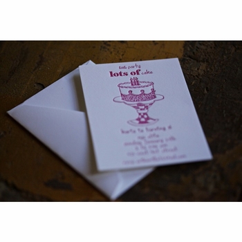 Kid's Parties Invitations - Lots of Cake