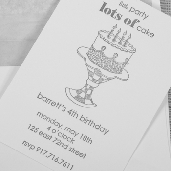 Kid's Parties Invitations - Lots of Cake