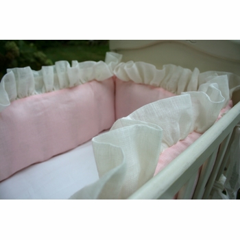 kyoto cradle ensemble - laundered irish linen & linen scrim <br> (contact us for pricing)