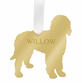 Labradoodle Christmas Ornament - Gold