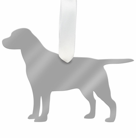 Labrador Christmas Ornament - Silver