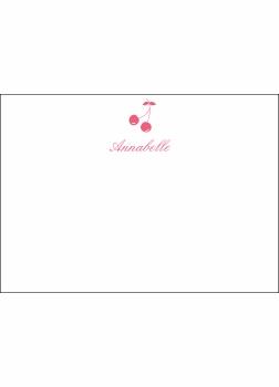 Large Cherries Children's Stationery