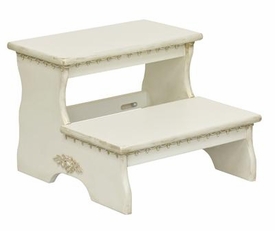 Large Two Step Step Stool - Versailles Finish & Moulding
