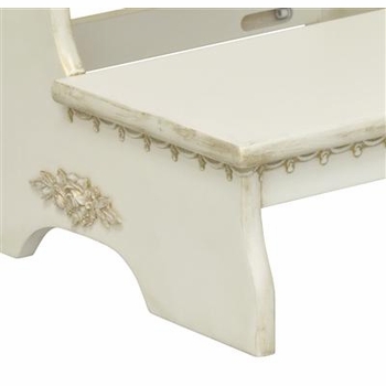 Large Two Step Step Stool - Versailles Finish & Moulding