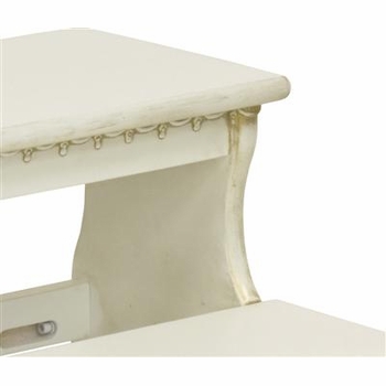 Large Two Step Step Stool - Versailles Finish & Moulding