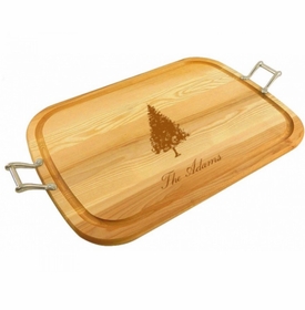 Large Wooden Fir Tree Tray