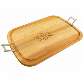 Large Wooden Monogram Tray