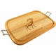 Large Wooden Stag Tray