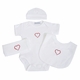 Hearts Layette Set, Deluxe 4 Piece