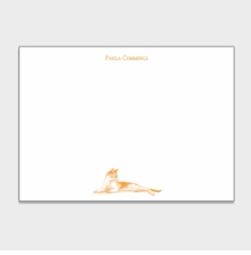 Laying Down Cat Personalized Kids Stationery