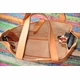 Leather and Canvas Tote with Monogram