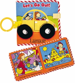 let's go out! soft, cloth baby book by Lamaze