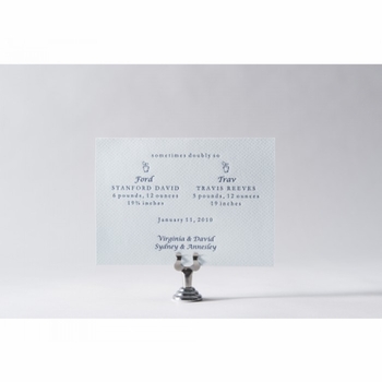 Letterpress Baby Announcement - Apple
