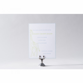 Letterpress Baby Announcement - Halsey