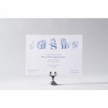 Letterpress Baby Announcement - Hayward