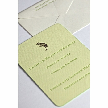 letterpress baby announcement - lachlan